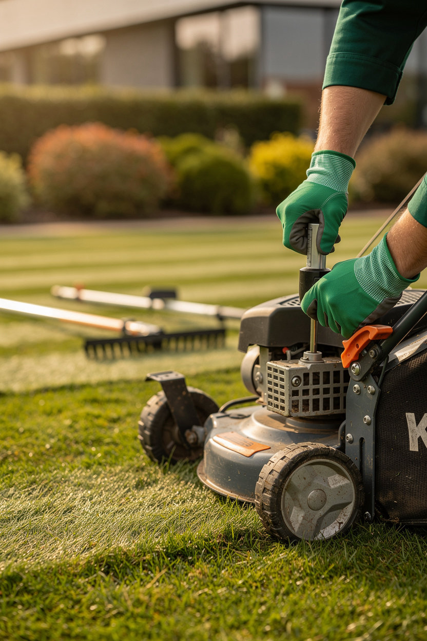 Elevation Lawn Care professional grounds maintenance team at work in South Essex